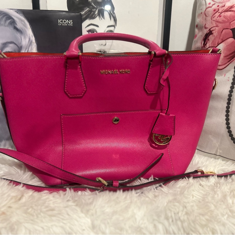Michael Kors Fuchsia Satchel Bag